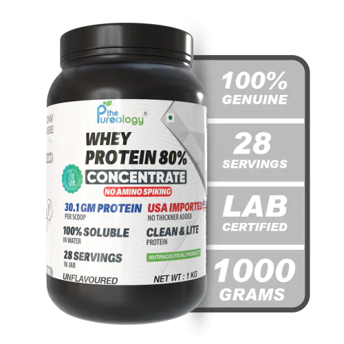 Whey Concentrate Protien 80%  (1.0 kg, Unflavoured)